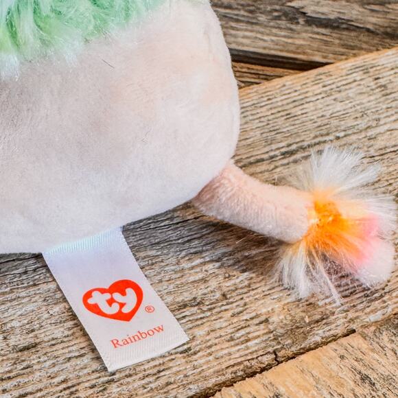 Pair of 2021 TY Beanie Boo Dogs, Chewey the Chihuahua & Rainbow the Poodle, 6" - Picture 5 of 11